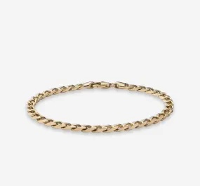 4mm Cuban Chain Bracelet | Gold