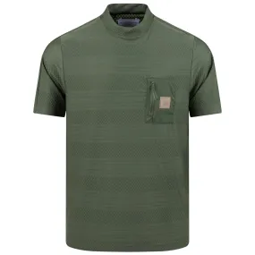 Adicross Round Neck Pocket Polo Natural Green - SS23