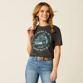 Ariat Women's Charcoal Heather Barrel Beauty Tee 10052028