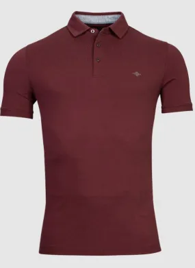 Baileys Pique Washed Wine Polo Shirt Wine