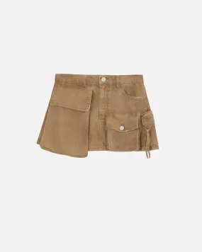 Basics Cargo Skirt Washed Camel