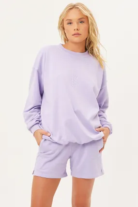 Bennie Oversized Crewneck Sweatshirt - Lilac