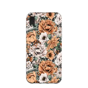 Black Peachy Peonies iPhone XR Case