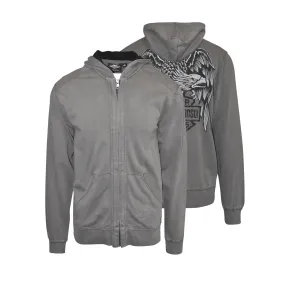 Branded  Men's Jacket Grey Heritage Eagle Full Zip (S04)