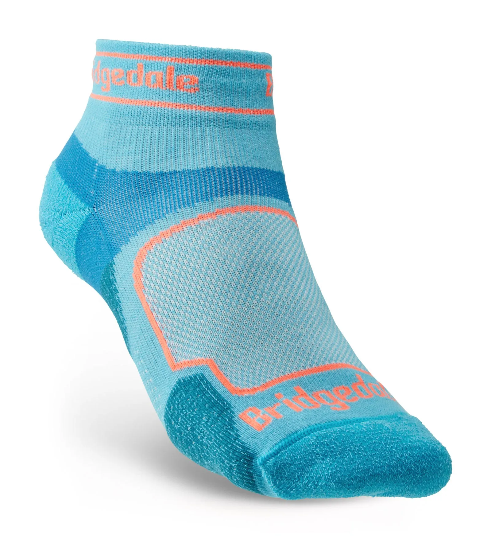 Bridgedale Women's Ultra-Lightweight T2 Coolmax Sports Low Mini Crew Run Socks {BR-710258}