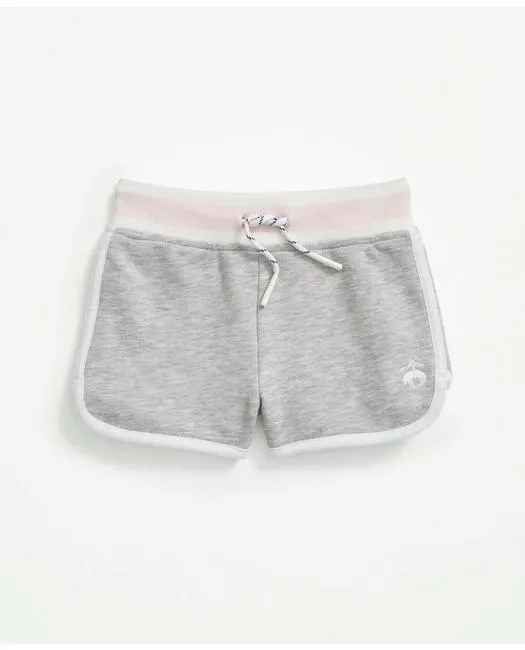 Brooks Brothers Girls Cotton Fleece Shorts Grey Heather