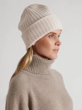 Cashmere beanie "Oda" - pearl