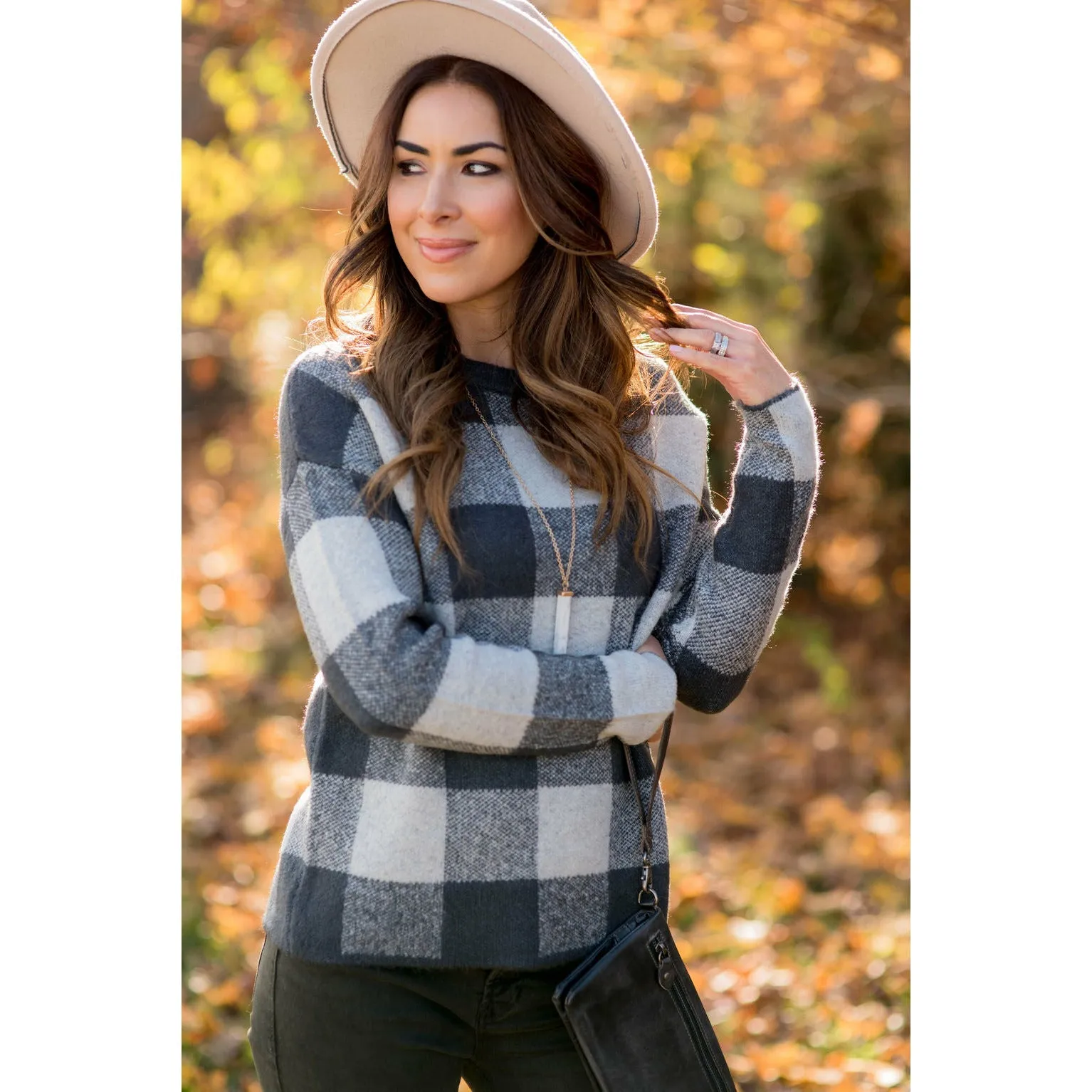 Checkered Buffalo Plaid Sweater