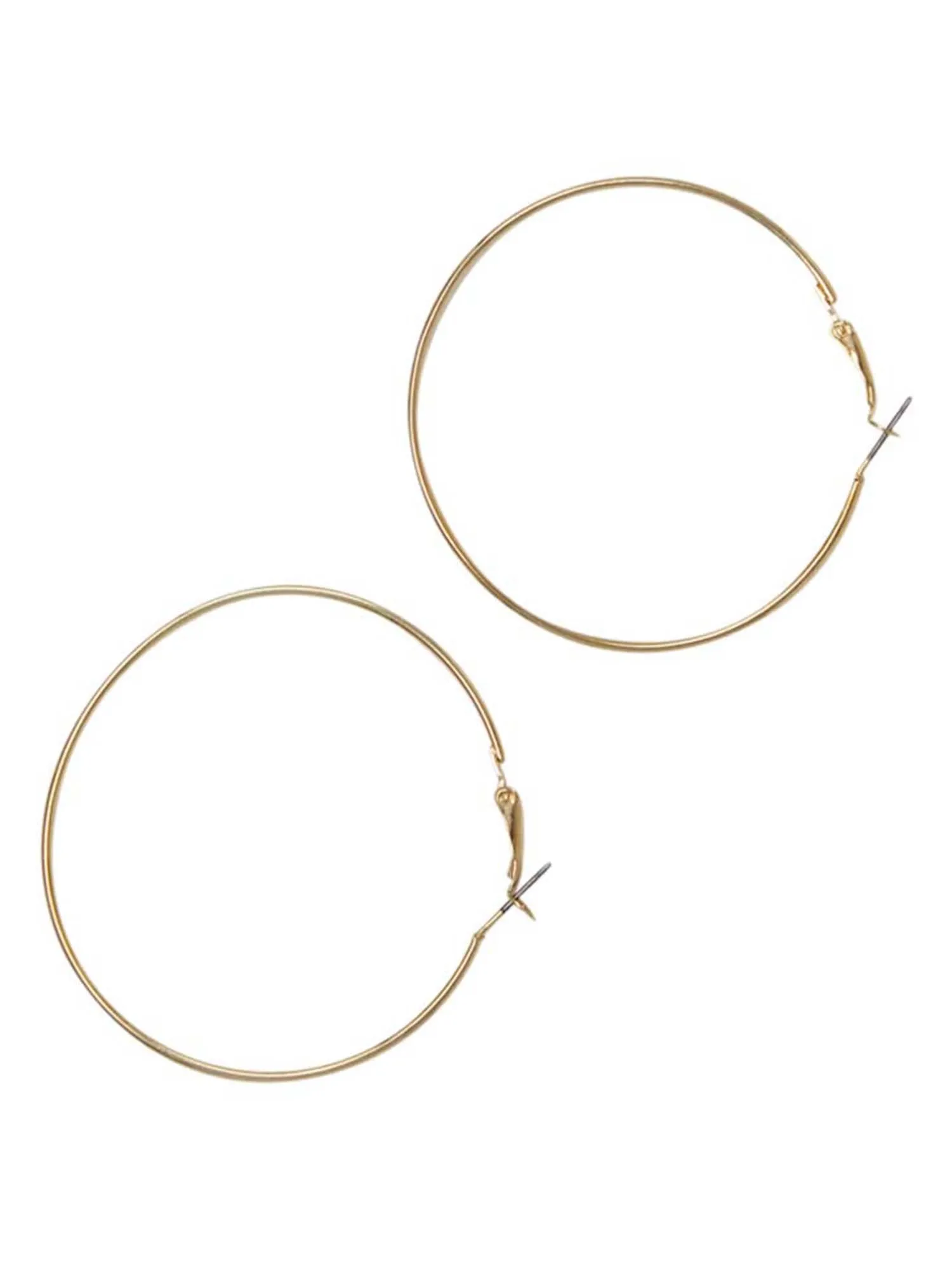 Classic Gold Metal Hoop Earrings