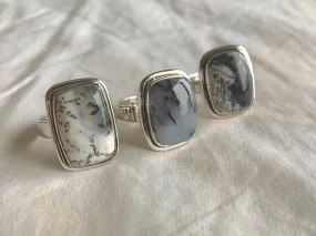 Dendritic Agate Brea Ring - Medium Square