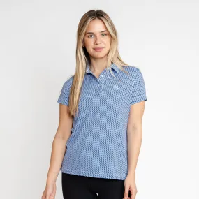 Don't Mess Performance Polo | The Don't Mess - Ocean Blue/White