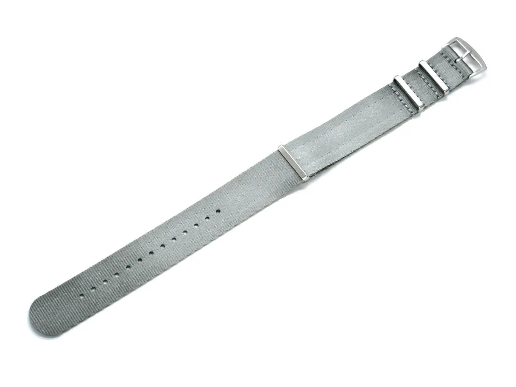 Double Grey Seatbelt Military Nylon Strap