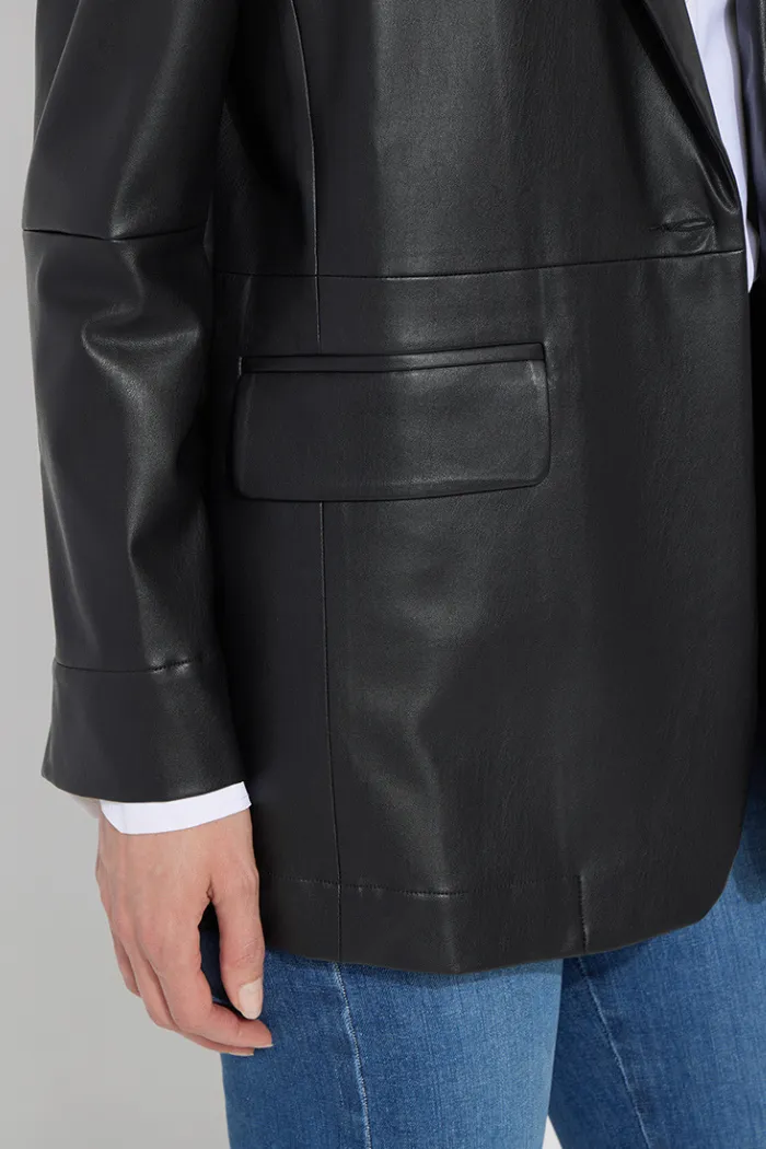 Eira Vegan Leather Blazer