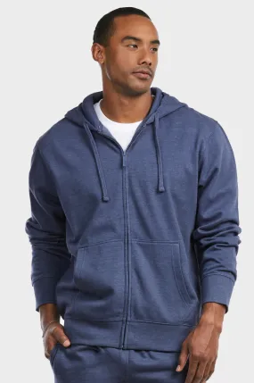 ET TU MEN'S LIGHTWEIGHT FLEECE ZIPPER HOODIE (HD2020E_NV-MRL)