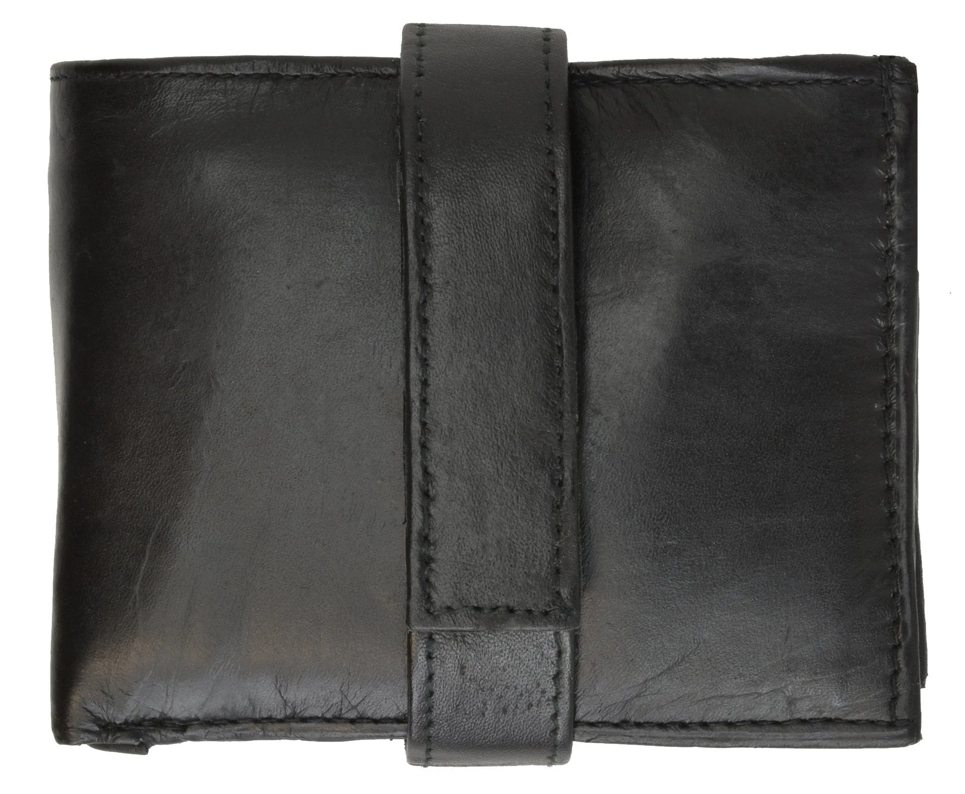 Genuine Leather Bifold Wallet For Men - Black