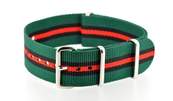 Green Black Red G10 Military Nylon Strap