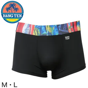 HANG TEN ポリエステルベア天 ボクサーパンツ 前閉じ M～L (ハンテン ボクサーブリーフ 大きい) 【在庫限り】