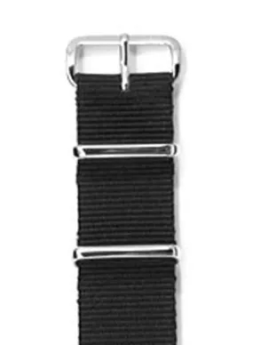 Hitori Black Military Nylon Strap