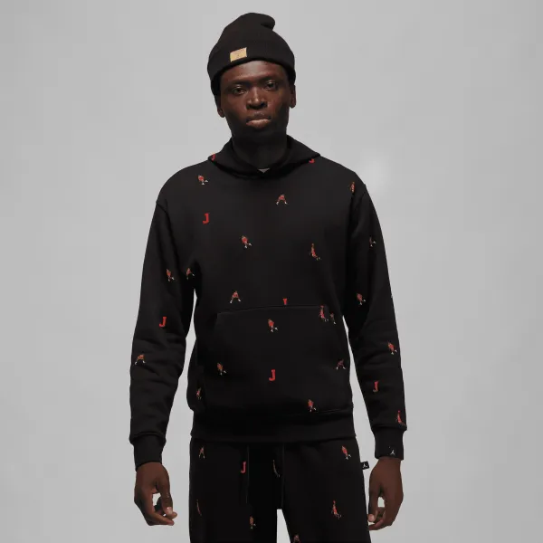 Jordan - Men - Essentials AOP MJ Pullover Hoodie - Black