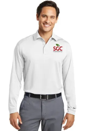 Mill Street Logo Nike Golf Long Sleeve Dri-FIT Stretch Tech Polo - 466364