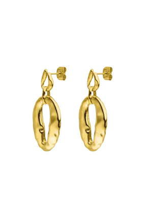 Molten Statement Earring 14K Gold Plated