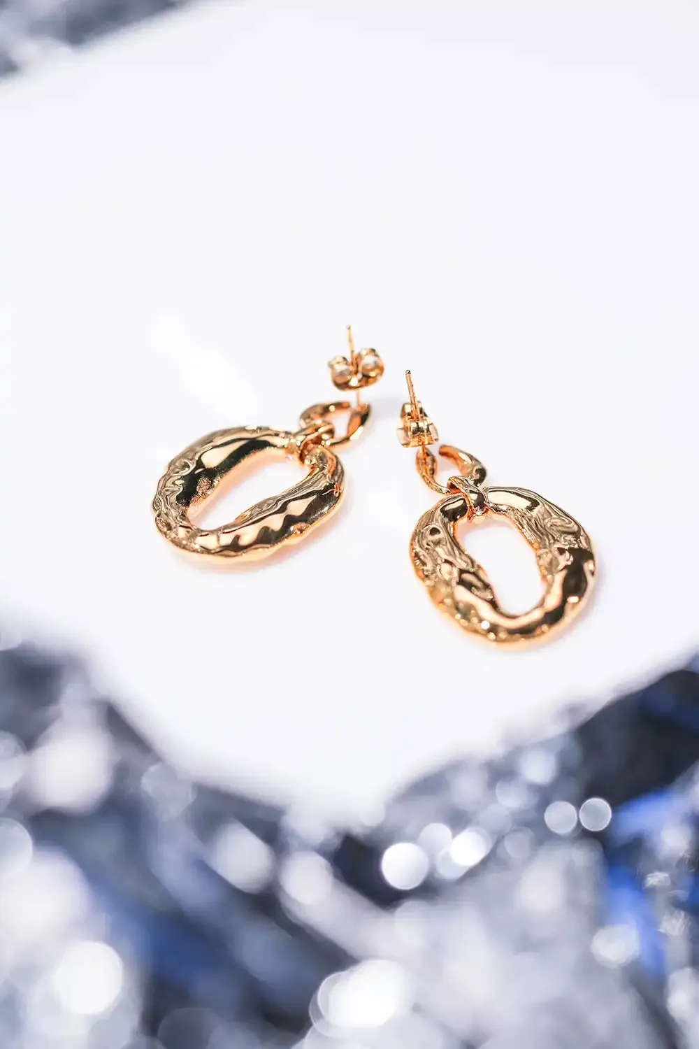 Molten Statement Earring 14K Gold Plated