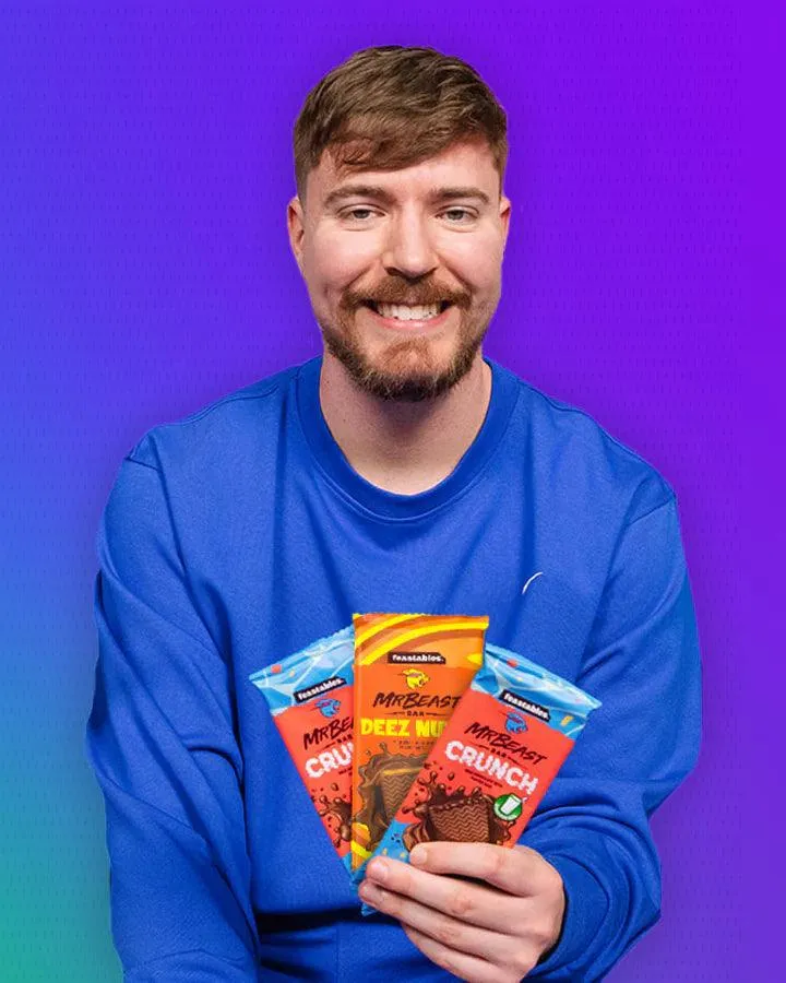 Mr. Beast Feastables Milk Chocolate Bar Deez Nutz