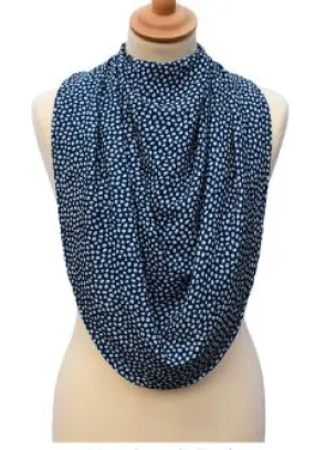 Pashmina Style Clothes Protector - Dotted Navy - VAT Free