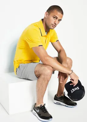 Performance Tipped Polo | Yellow w/Navy Tipping