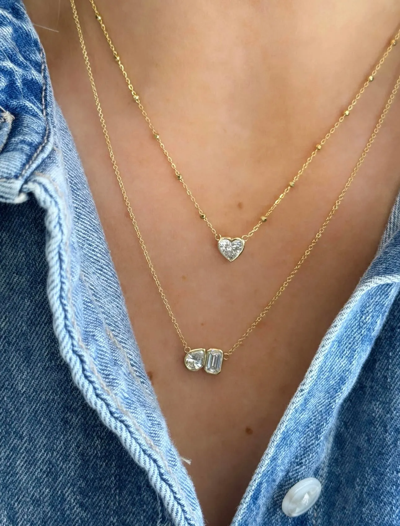 Petite Bezel Solitaire Diamond Necklace