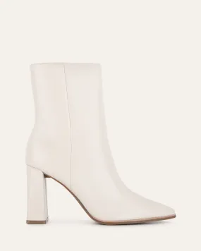 TATIANA HIGH ANKLE BOOTS OFF WHITE LEATHER