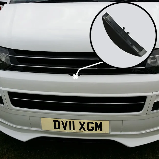 VW Volkswagen T5.1 Front Badgeless Grille (Piano Black) *Clearance* [B Grade] Painted and Ready to Fit