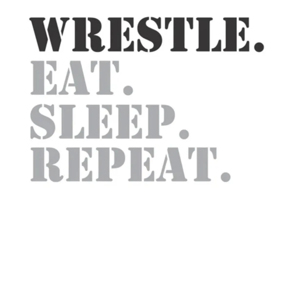 Wrestle Repeat White Tee